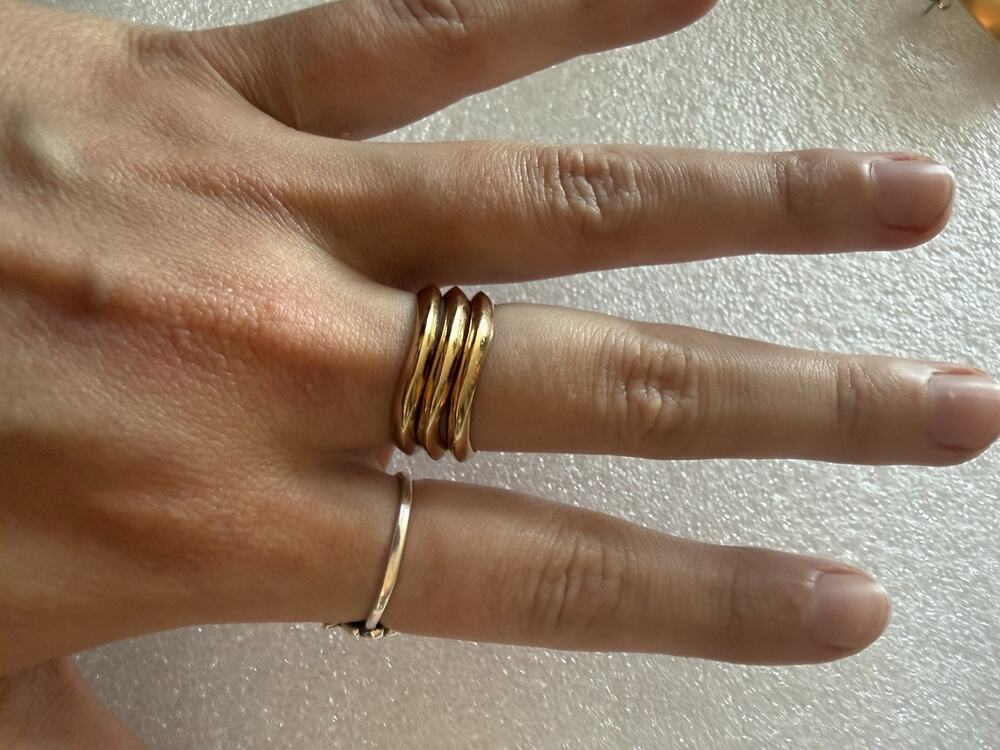 NEW Solo Soko Layered Strand Ring 3 Wave 8